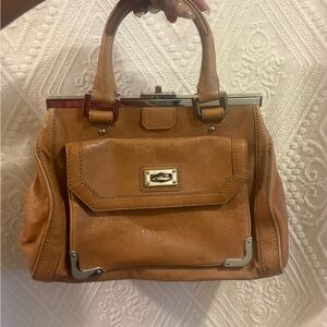 Vintage Tan Leather Banana Republic Handbag
